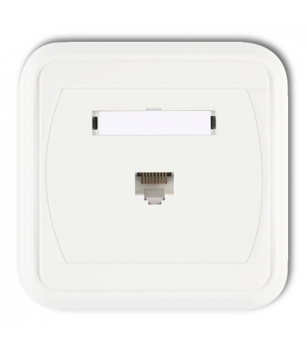 LIZA Gniazdo komputerowe pojedyncze 1xRJ45, kat. 5e, ekranowane, 8-stykowe Karlik GLK-1e