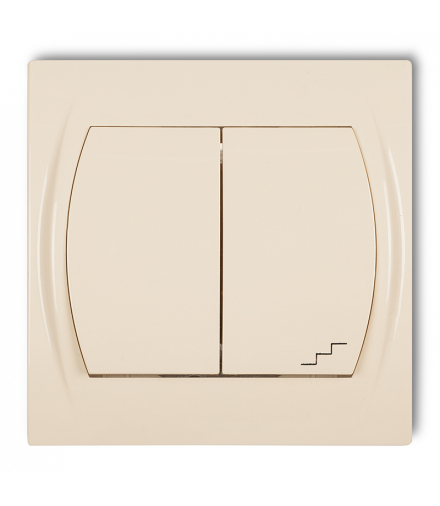 LOGO Łącznik jednobiegunowy ze schodowym (wspólne zasilanie) Beżowy Karlik 1LWP-10.1