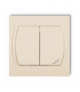 LOGO Łącznik jednobiegunowy ze schodowym (wspólne zasilanie) Beżowy Karlik 1LWP-10.1