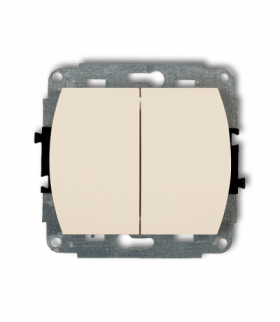 TREND Mechanizm łącznika jednobiegunowego ze schodowym podświetlanego (wspólne zasilanie) Beżowy Karlik 1WP-10L.1