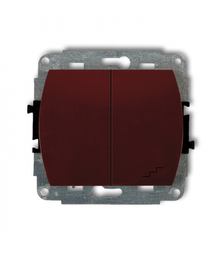 TREND Mechanizm łącznika jednobiegunowego ze schodowym podświetlanego (wspólne zasilanie) Brązowy Karlik 4WP-10L.1