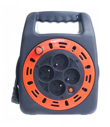 Przedłużacz zwijany 3x1,5 15m z lampką PKLED/4-3-15m PS/0030