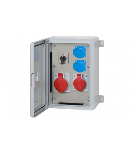 Szafa budowlana 250x350x150, 16A 5p, 32A 5p, 2x230V, 0/1 F3.0536