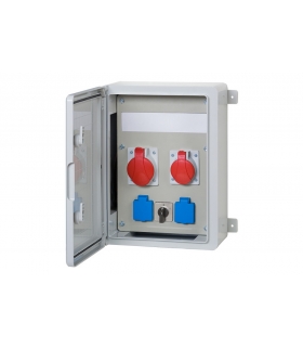 Szafa budowlana 300x400x170, 2x16A 5p, 2x230V, 0/1, 12 modułów F3.0543