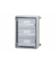 Szafa MP 350x500x190 mm IP65 drzwi przeźroczyste 3 rzędy 45 modułów F1.0143