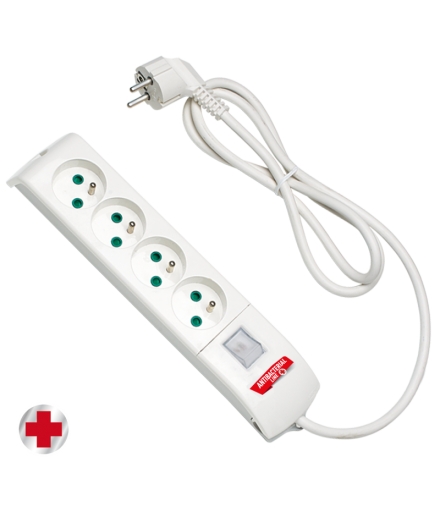 Listwa FIDO antybakteryjna 4x230V, 3x1,5mm2 długość 3m 10.0001