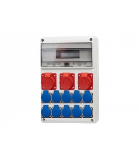 Rozdzielnica LEGATO 16M 16A 5p, 2x32A 5p, 10x230V 16 modułów 75100.2