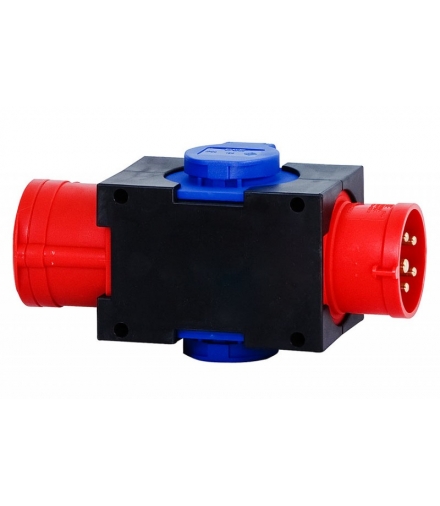 Rozdzielnia PARMA wtyczka 16A 5p, gniazda 16A 5p, 2x230V F3.0116