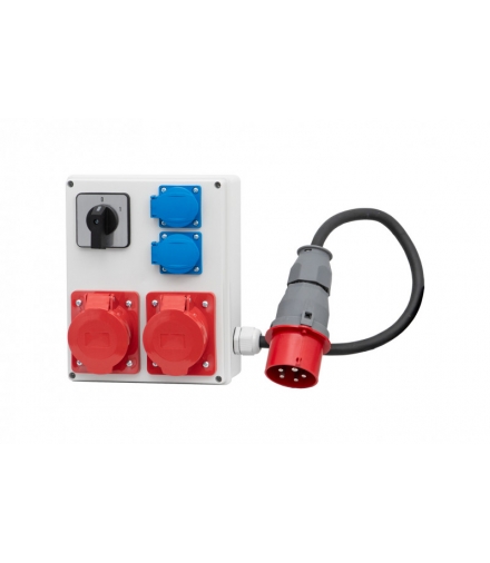 Rozdzielnica R-240 2x16A 5p, 2x230V + przewód, 0/1 F3.0107