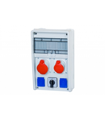 Rozdzielnica 12S ULISSE 16A 5p, 32A 5p, 2x230V, 0/1 12 modułów 74181.13