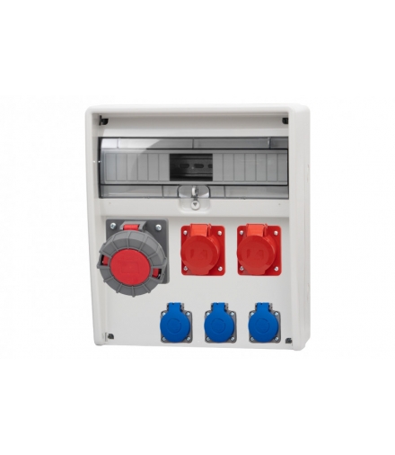 Rozdzielnica 17S ULISSE 2x32A 5p, 63A 5p, 3x230V 17 modułów 74182.197