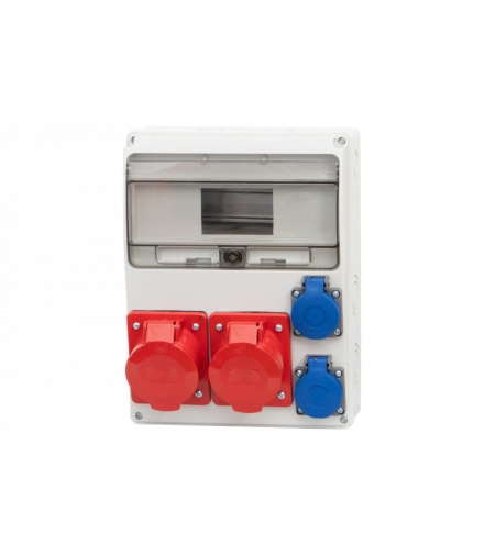 Rozdzielnica LAGO 16A 5p, 32A 5p, 2x230V 11 modułów F3.0285