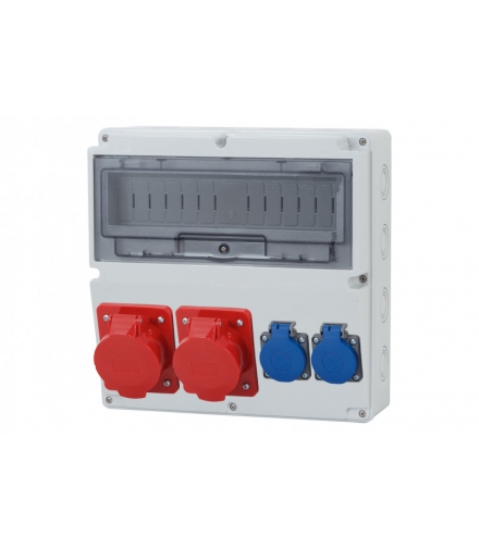 Rozdzielnica LAGO 2x32A 5p, 2x230V 14 modułów F3.1019