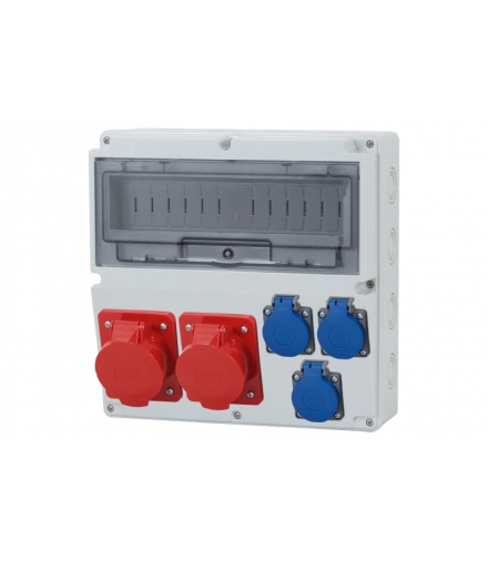 Rozdzielnica LAGO 2x32A 5p, 3x230V 14 modułów F3.1022