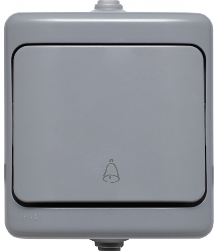 Przycisk dzwonek, IP54 Seria BRYZA, SZARY 180004