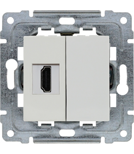 Gniazdo multimedialne HDMI, bez ramki Seria DANTE, BIAŁY 450450