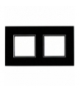 Ramka 2x Seria DANTE, BLACK GLASS 4509182