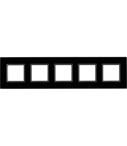 Ramka 4x Seria DANTE, BLACK GLASS 4509184