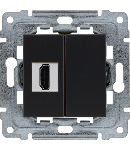Gniazdo multimedialne HDMI, bez ramki Seria DANTE, CZARNY 450950