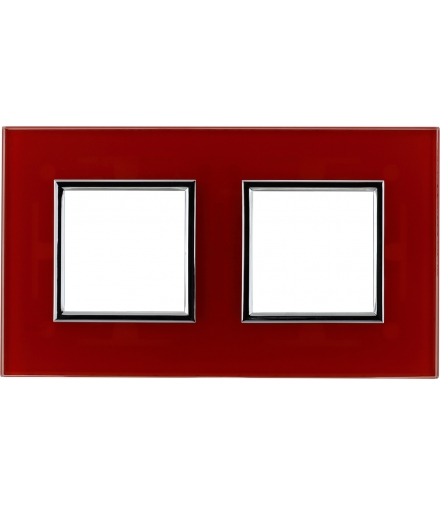 Ramka 2x Seria DANTE, RED GLASS 4510182