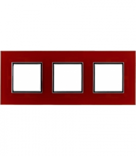 Ramka 3x Seria DANTE, RED GLASS 4510183