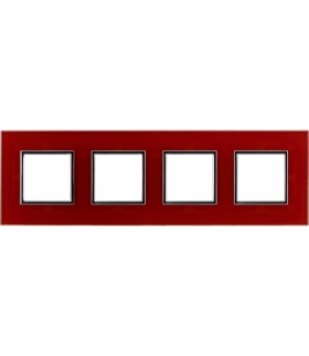 Ramka 4x Seria DANTE, RED GLASS 4510184