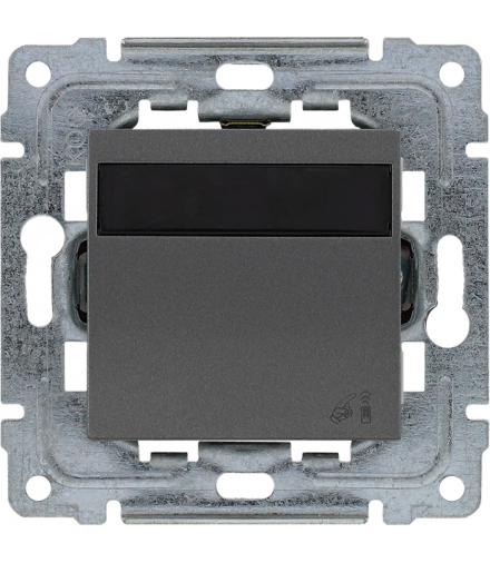 Ściemniacz (122) - sterownik oświetlenia, sterowanie klawiszem i dowolnym pilotem, bez ramki. Seria DANTE, GRAFIT 456062