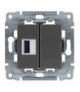 Ładowarka USB pojedyncza Seria DANTE, GRAFIT 456055