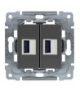 Ładowarka USB podwójna Seria DANTE, GRAFIT 456057