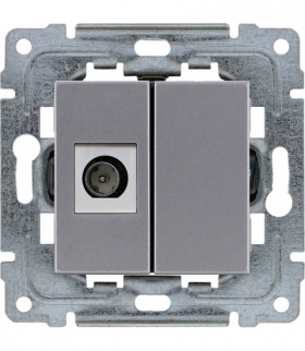 Gniazdo TV pojedyncze, bez ramki Seria DANTE, INOX 454153