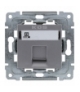 Gniazdo komputerowe poj. RJ45 (wkład MOLEX), bez ramki, Seria DANTE, INOX 454165