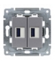 Ładowarka USB podwójna Seria DANTE, INOX 454157