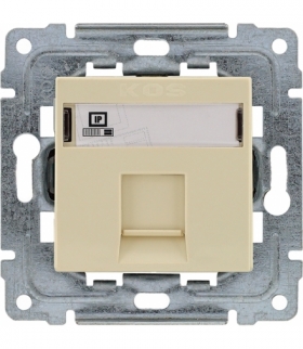 Gniazdo komputerowe poj. (wkład MOLEX), bez ramki, Seria DANTE, KREM 450365