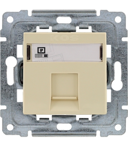 Gniazdo komputerowe poj. (wkład MOLEX), bez ramki, Seria DANTE, KREM 450365