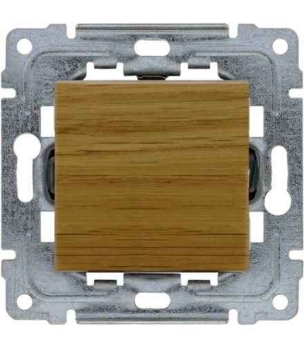 Przycisk światło / dzwonek, bez piktogramu, Seria DANTE, LIGHT OAK 452210