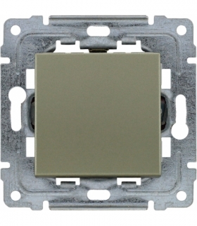 Łącznik pojedynczy z klawiszem, bez ramki, Seria DANTE, SATYNA 455011