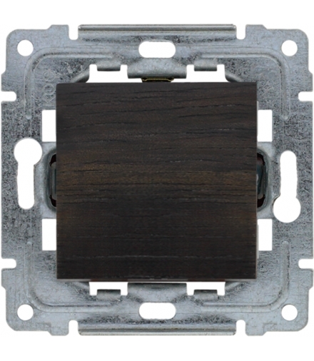 Przycisk światło / dzwonek, bez piktogramu, Seria DANTE, WENGE 452310