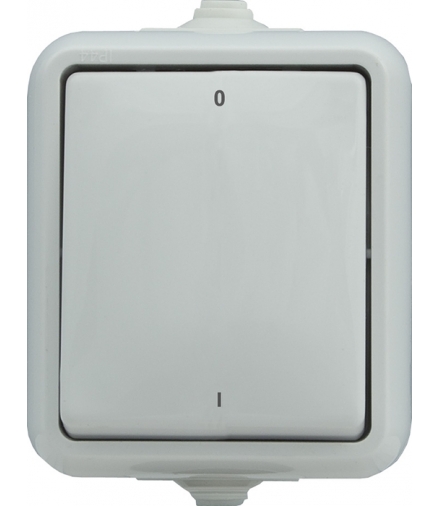 Łącznik dwubiegunowy IP44 Seria HYDRO, BIAŁY 120402