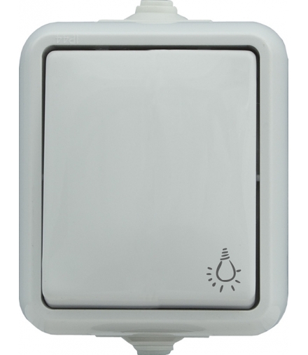 Przycisk światło IP44 Seria HYDRO, BIAŁY 120403