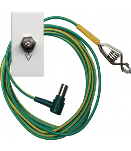 Moduł Keystone - gniazdo ekwipotencjalne z kompletnym przewodem 3,5m2 Seria KOS 45, BIAŁY 3504128