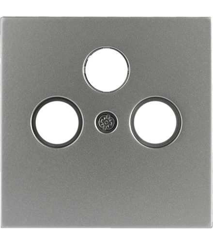 Pokrywa do gniazda RTV-SAT Seria KOS66, ALUMINIUM 6640076