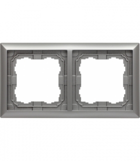 Ramka 2x Seria KOS 66, ALUMINIUM 664082