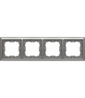 Ramka 4x Seria KOS 66, ALUMINIUM 664084