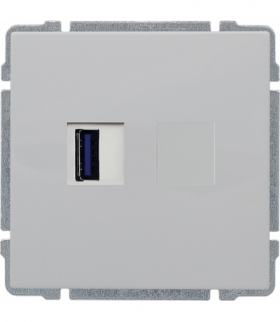 Ładowarka USB pojedyncza Seria KOS66, BIAŁY 660459