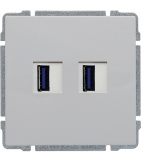 Ładowarka USB podwójna Seria KOS66, BIAŁY 660457