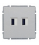 Ładowarka USB podwójna Seria KOS66, BIAŁY 660457