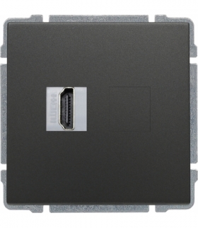 Gniazdo multimedialne HDMI, bez ramki Seria KOS 66, GRAFIT 666050