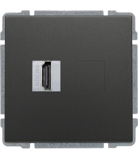 Gniazdo multimedialne HDMI, bez ramki Seria KOS 66, GRAFIT 666050