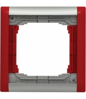 Ramka składana kolorowa x1 Seria KOS66 PLUS, ALUMINUM + CZERWONY 66401081