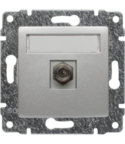Gniazdo TV SAT pojedyncze typu F Seria VENA, ALUMINIUM 514054